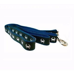 Blue / Grey Crab Reflective 6 Foot Heavy Duty Dog Leash - NEW Fast Ship